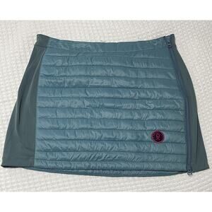 LITTLE DONKEY ANDY Lightweight Puffer Skirt Womens XL ThermalRunning Teal Green